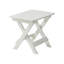 Foldable Small Table and Chair Set with 2 Chairs and Rectangular Table  White