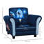Karine Kids Armchair Toddler Chair Space Rocket High Back Blue for 3-5 Yrs