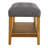 Grey And Oak Tufted Padded Seat Bench-976161159