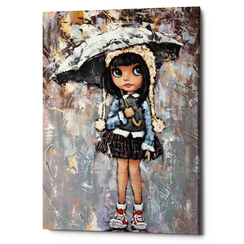 «Summer Rain» par Alexander Gunin, art mural sur toile, H 18 po x l 12 po x P 0,75 po