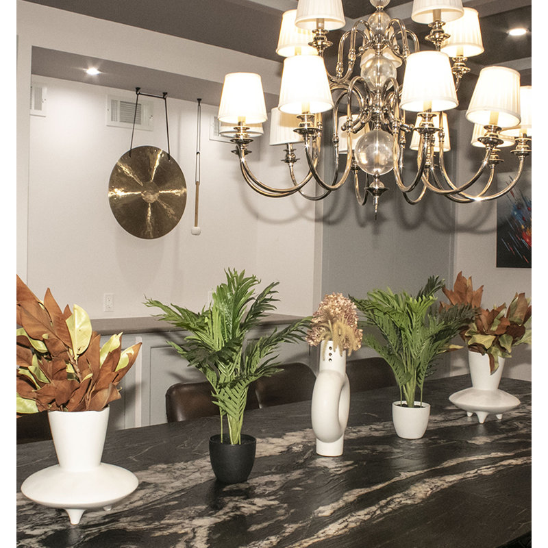 Chamberlain 24'' Faux Palm Tree in Planter, Black, 2-pack