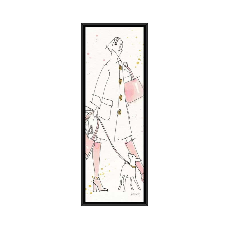 " Fashion Feet V " by Anne Tavoletti, 36" H x 12" W x 1.5" D, Black Framed