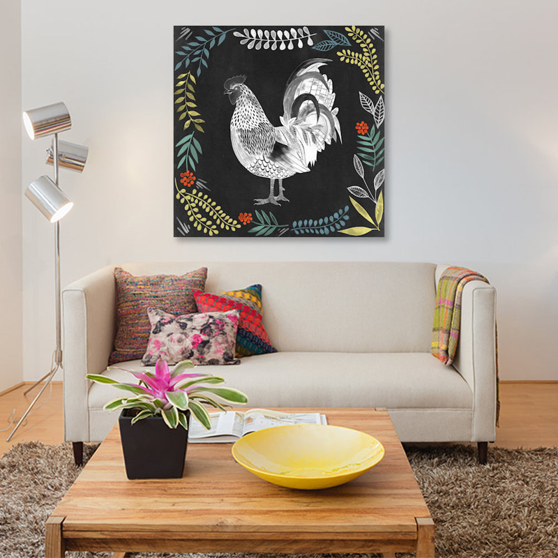 « tableau noir campagne iv », impression sur toile, H 26 po x l 26 po x P 1,5 po, Pas de tapis, Toile tendue