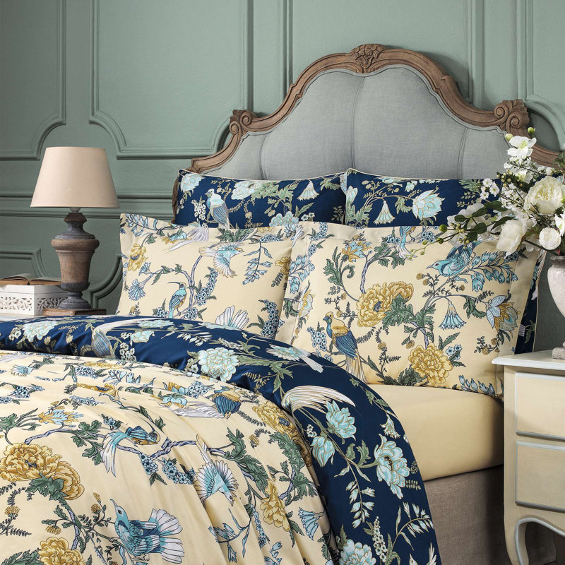 Paradi 100% Cotton Floral Flat Sheet