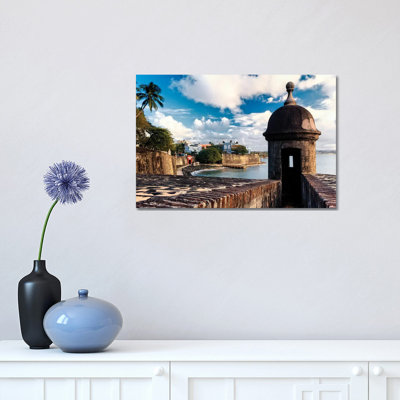 " View Of The Walls Of Old San Juan With A Sentry Box In The Foreground, Puerto Rico " by George Oze