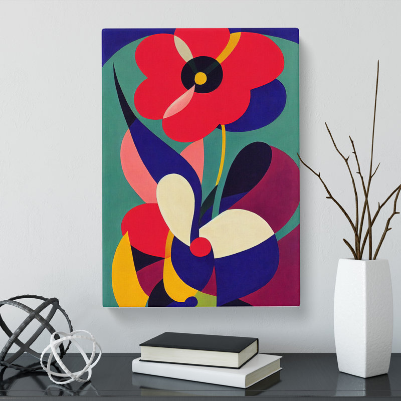 Samar Iris Flower Abstract Vol.1 - Wrapped Canvas Print, 76cm H x 50cm W x 3cm D
