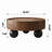 35.45 Inch Round Walnut Coffee Table with Storage Drawer and Black Ball Feet, Mid-Century Modern Wooden Cocktail Table, Round Center Table with Storage, Retro Round Accent Table for Living Room, Small Round Coffee Table for Apartment, Home Office, Guest
