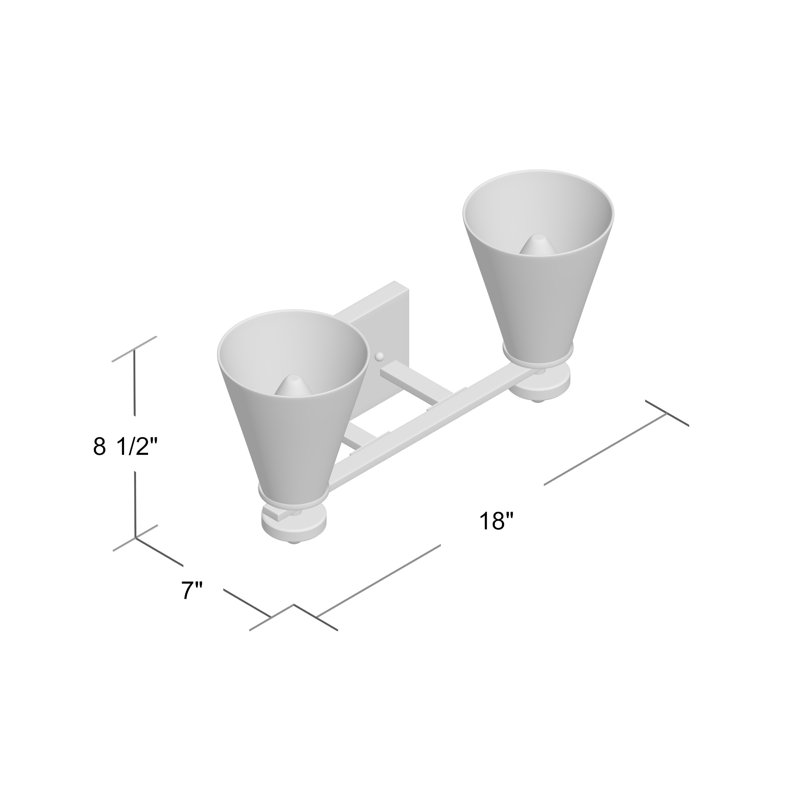 Aceves 2 - Light Dimmable Bath Bar, Brushed Nickel