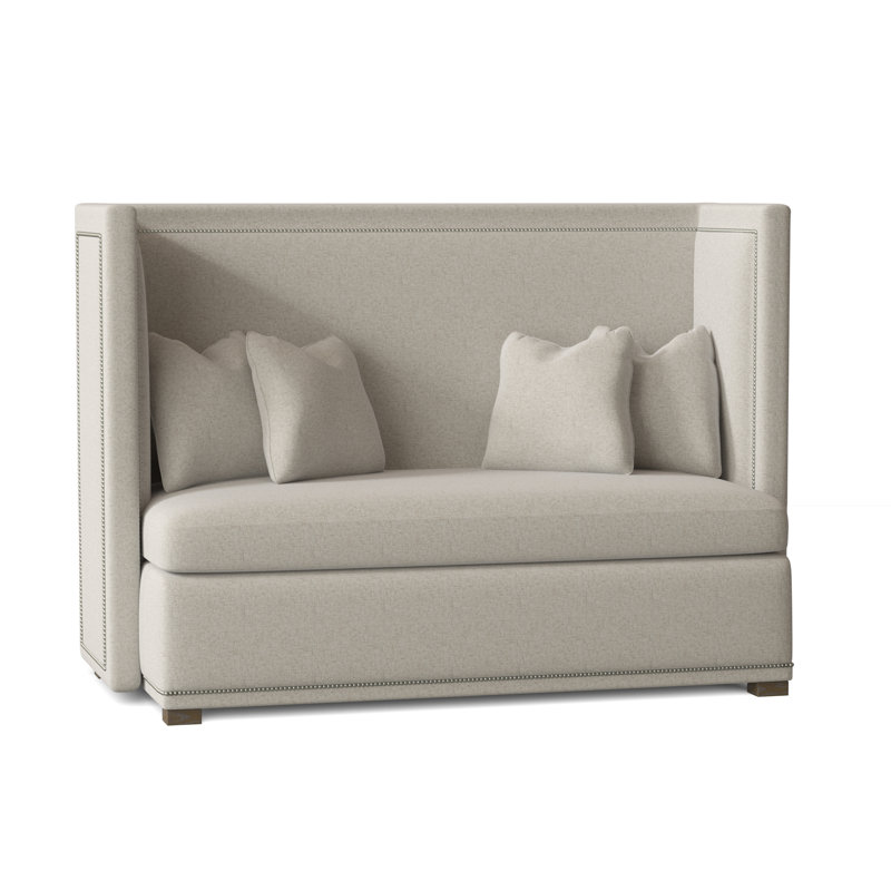 Marcourt Banquette, Portobello, Nickel, Cream Linen 1429-002