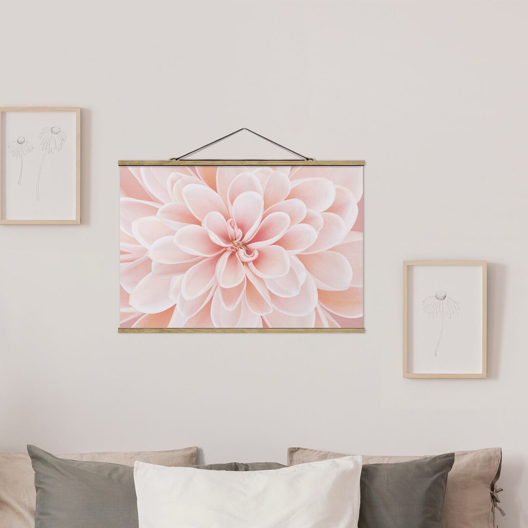 Wandbild Dahlia In Pastel Pink