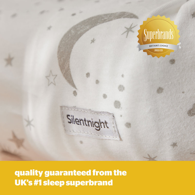 Silentnight Safe Nights Cot Bed Fitted Sheets Celestial Print