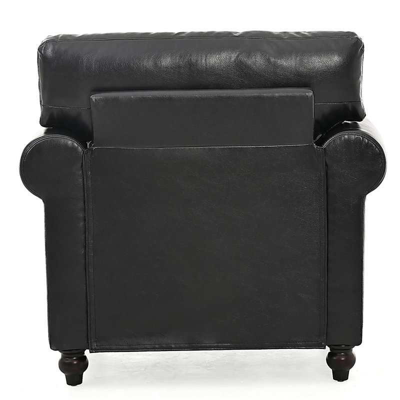 Canapé 1 place., Polyuréthane noir