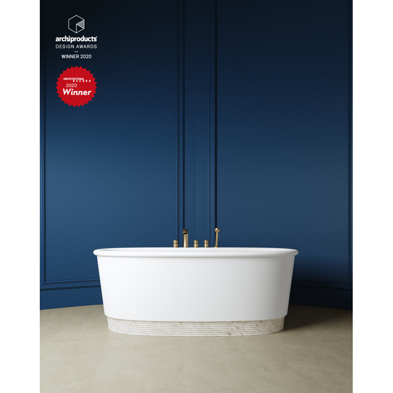 Holiday 69.25'' L Freestanding Soaking Bathtub