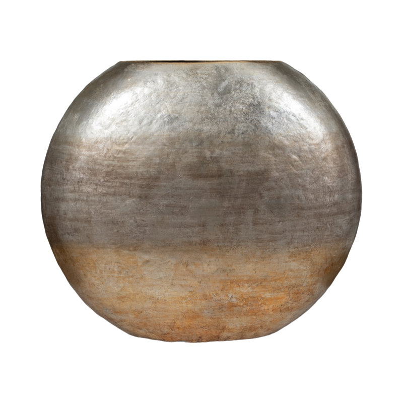 Emilin 63" Oversized Round Metallic Ombre Vase, Multi, 57" H x 63" W x 16" D