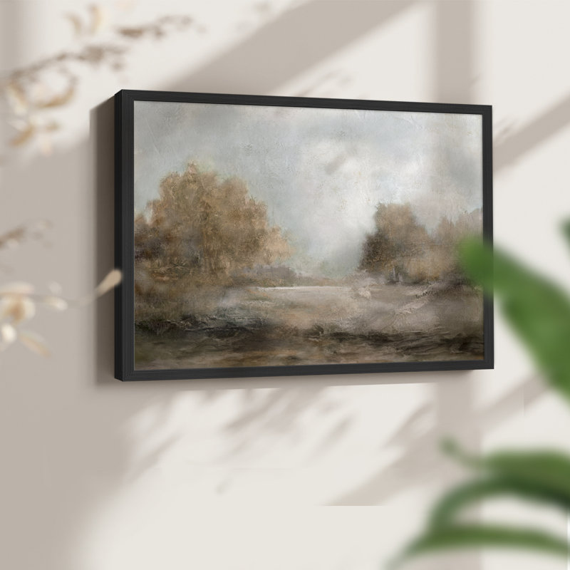 Creekside Stillness -Framed Print - Restickable, 8" H x 10" W, Black
