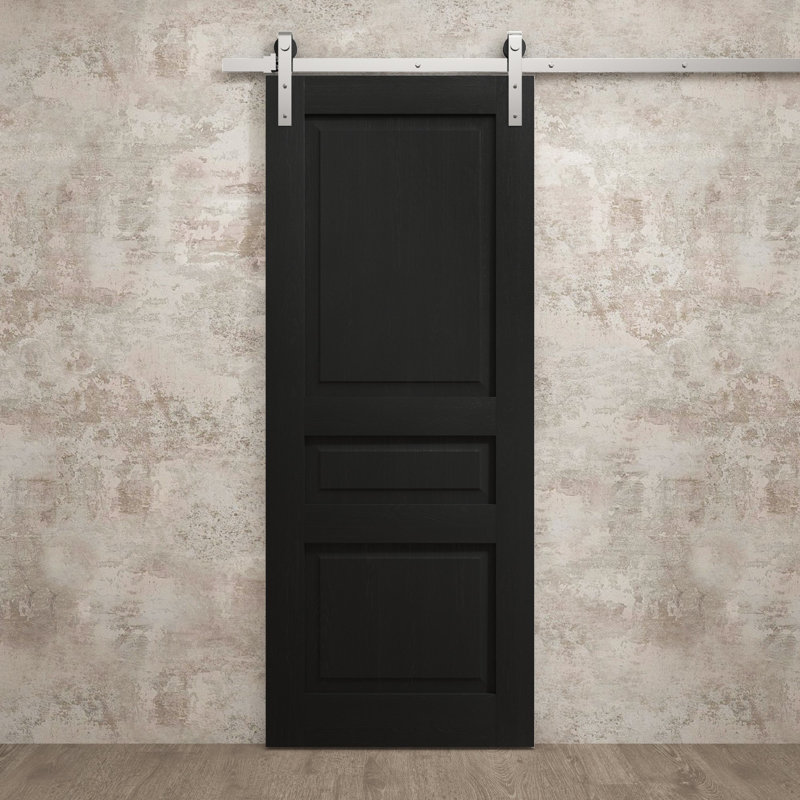 Porte de grange moderne | Ego 5012 | Ensemble de quincaillerie lourde Silver Rail Track | Portes intérieures solides