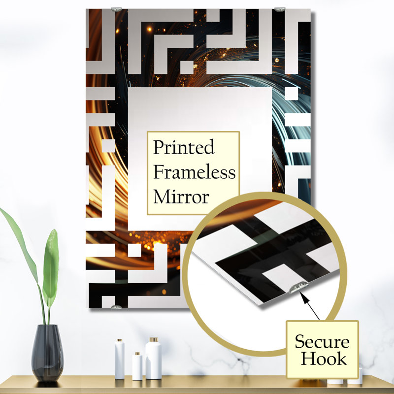 Mickles - Abstract Spirals Decorative Wall Mirrors, 40" x 30"