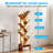 Tree Bookshelf With Led Lights, 6 Shelf Retro Floor Standing Bookcase With Spacious Storage Space, Utility Book Organizer Shelves With Stable Structure-87989303