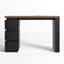 Computer Desk with LED Lights, Charging Ports, Drawers & Storage Shelves-1039817079