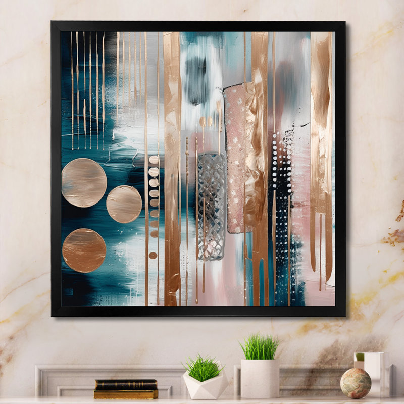 Douces couleurs, formes et lignes, marbre IV - impressions sur toile de marbre abstraites, H 16 po x l 16 po x P 1 po