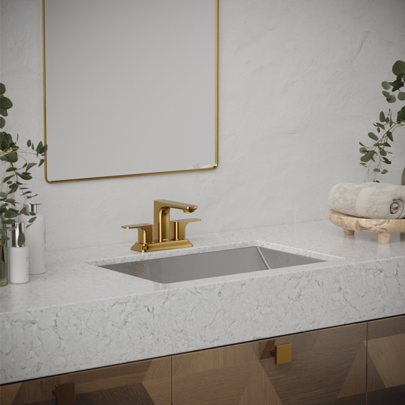 Venda 2-handle Bathroom Faucet with Drain Assembly, Gold