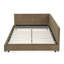 Structure de lit grand capitonnée en velours avec dossier et base en bois durable-1298961320