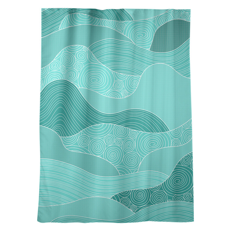 Avicia Room Darkening Curtain Single Panel, Teal