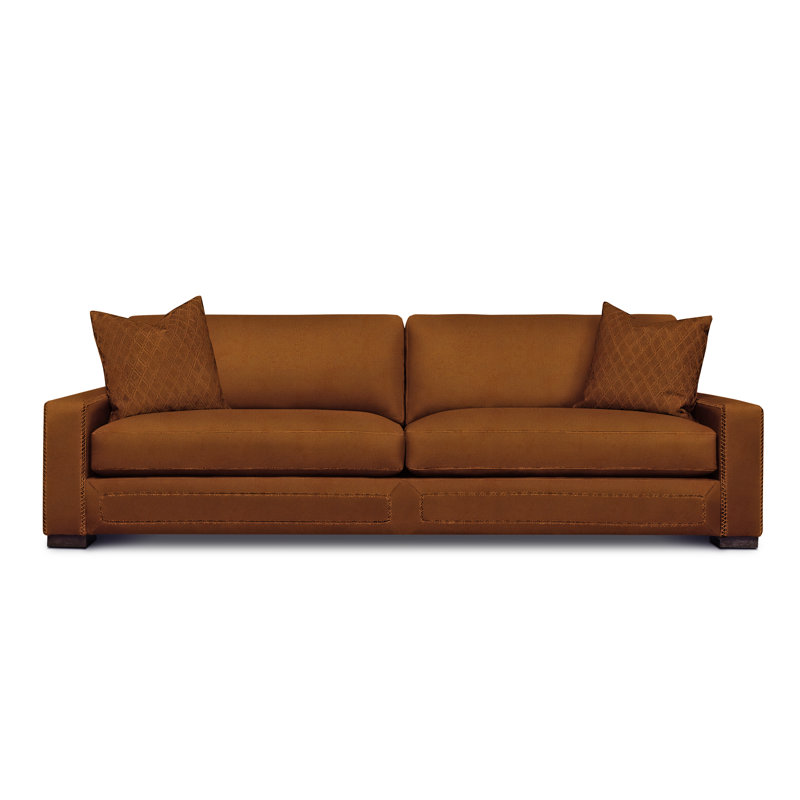 Downtown Cowboy Leather Sofa, Espresso, Cognac (Maestro Artisano)