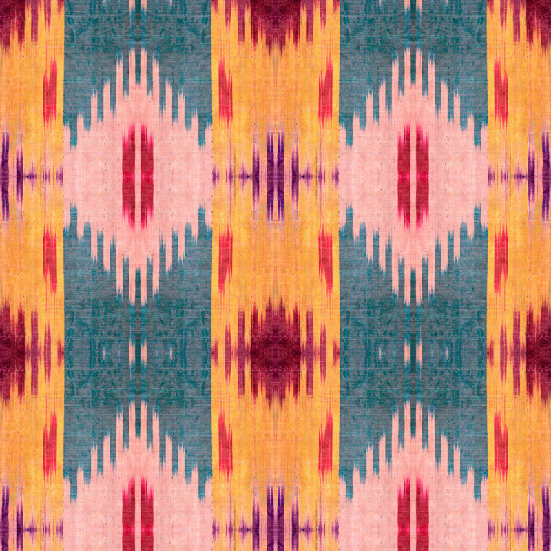 World Of Fabrics Ikat Wallpaper Roll