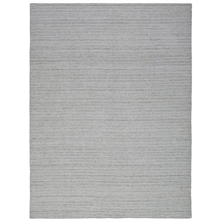 Rava Hand Loomed Striped Area Rug in Silver/Gray