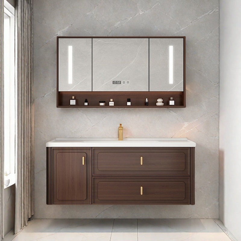 Simple and retro bathroom cabinet