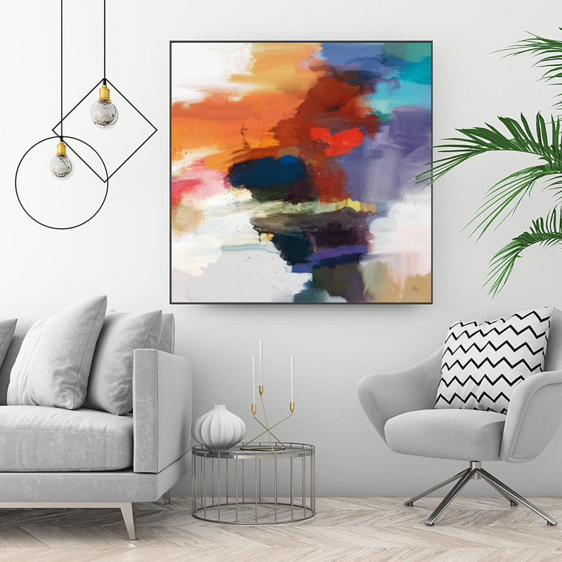 Interplay '', toile encadrée par Giant Art, H 20 po x l 20 po