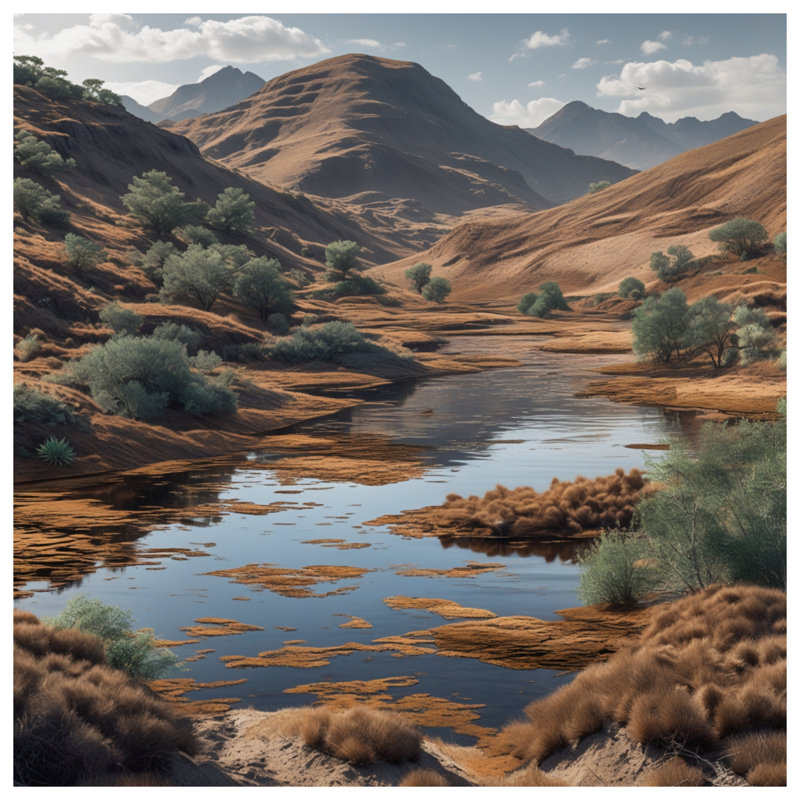 Coussins Mountain Mountain Landscape, 20 x 20 pouces