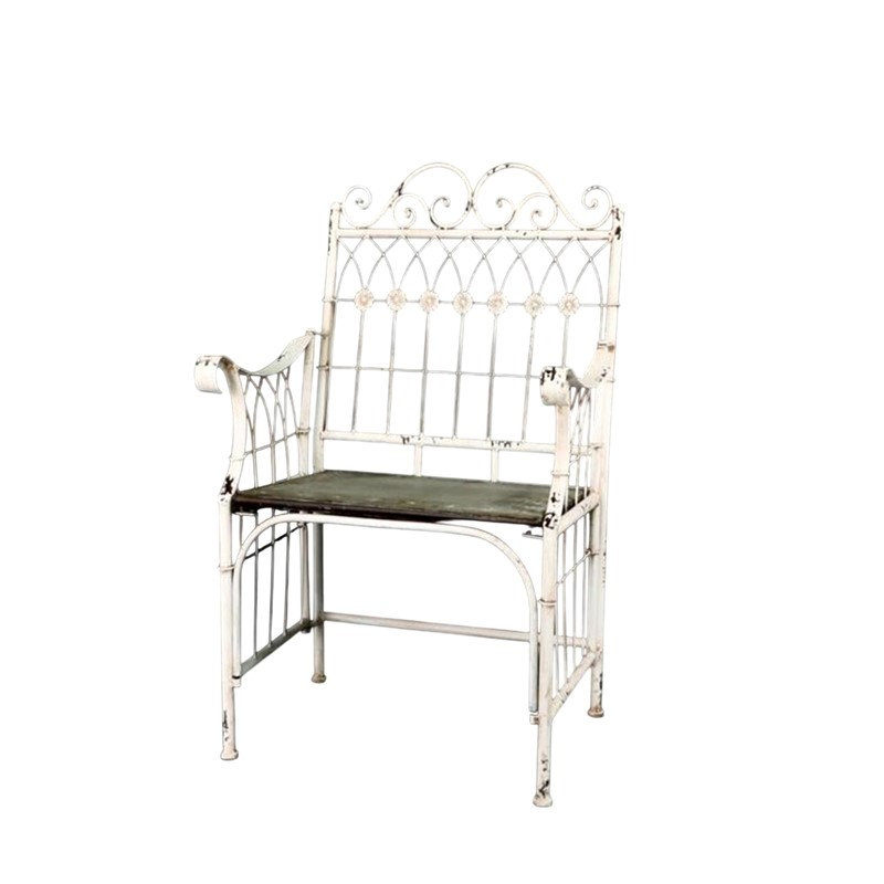 Ensemble repas d'extérieur en fer Charleston, Does Not Apply" H x Does Not Apply" W x 36.61" D, Brun, White