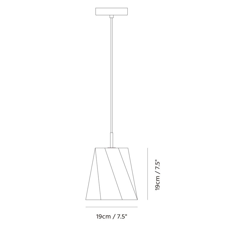 Castle 1 - Light Pendant, 78.7''H x 7.4''W x 7.4''D