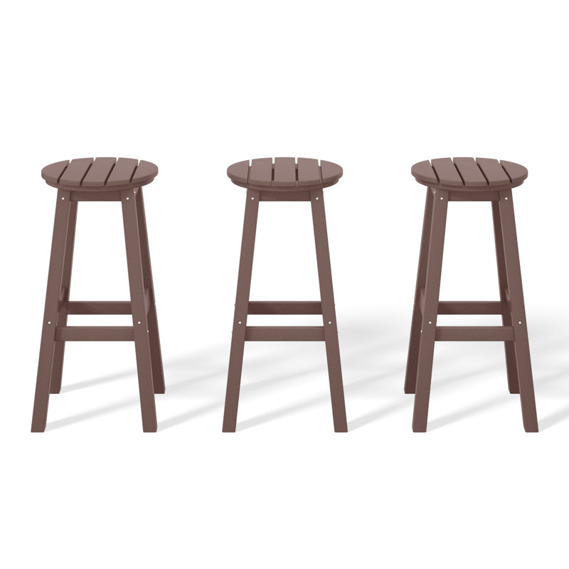 Tabouret de bar rond 29 po Laguna, Brun foncé
