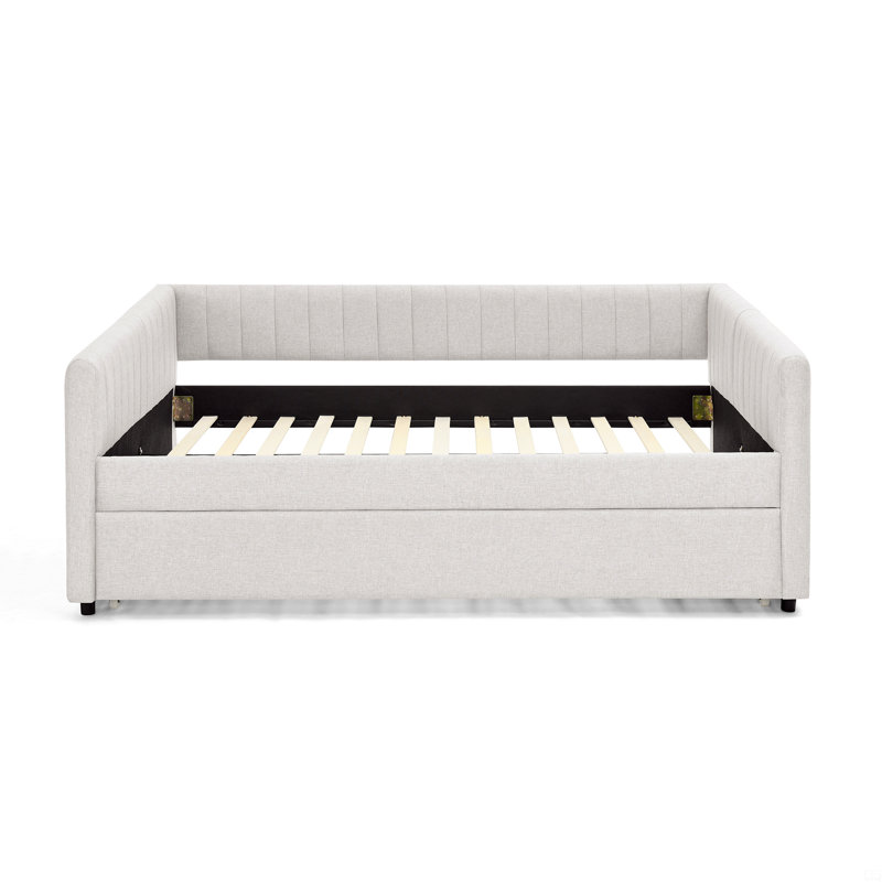 Vertical Stripes, Linen Fabric Sofa Bed