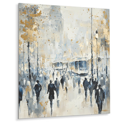 Minimal Paris Street In Winter I - Cityscapes, impression murale en métal