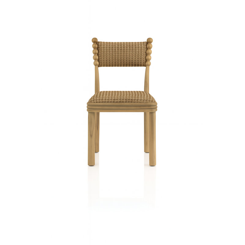 Hulu Chair, Camel Checker, Natural Wood