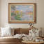 Rustique campagne IDÉE4WALL, art mural encadré haut de gamme, "Spring by the seine" par Claude Monet-91356332-91356331