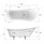 68.9" x 31" Clawfoot Soaking Acrylic Bathtub