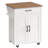 Insken 33.3" Rolling Kitchen Island Cart with Storage and Drop Leaf-1212658089