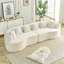 Canapé modulaire incurvé surdimensionné de 111,5 pouces, sans nuage, sans os, avec 6 coussins, canapé de luxe en velours côtelé à 4 places avec siège en mousse profonde, beige W3505p355585-1230112663