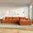 [VIDEO]116'' Fully Compressed Sofa With High Density Foam, Integrated Backrest&Seat Cushion, Decorative Edging, Legless Design Without Frame, No Assembly Required, Free Combination, Particle Chenille-538947985