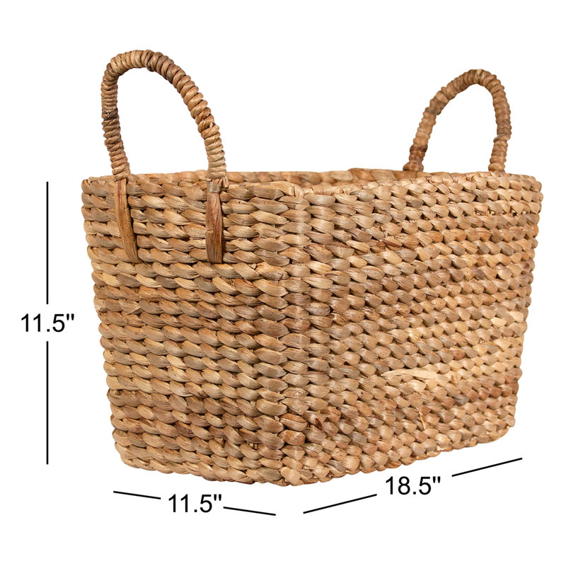 Panier en osier Bollington, H 11,5 po x l 18,5 po x P 11,5 po