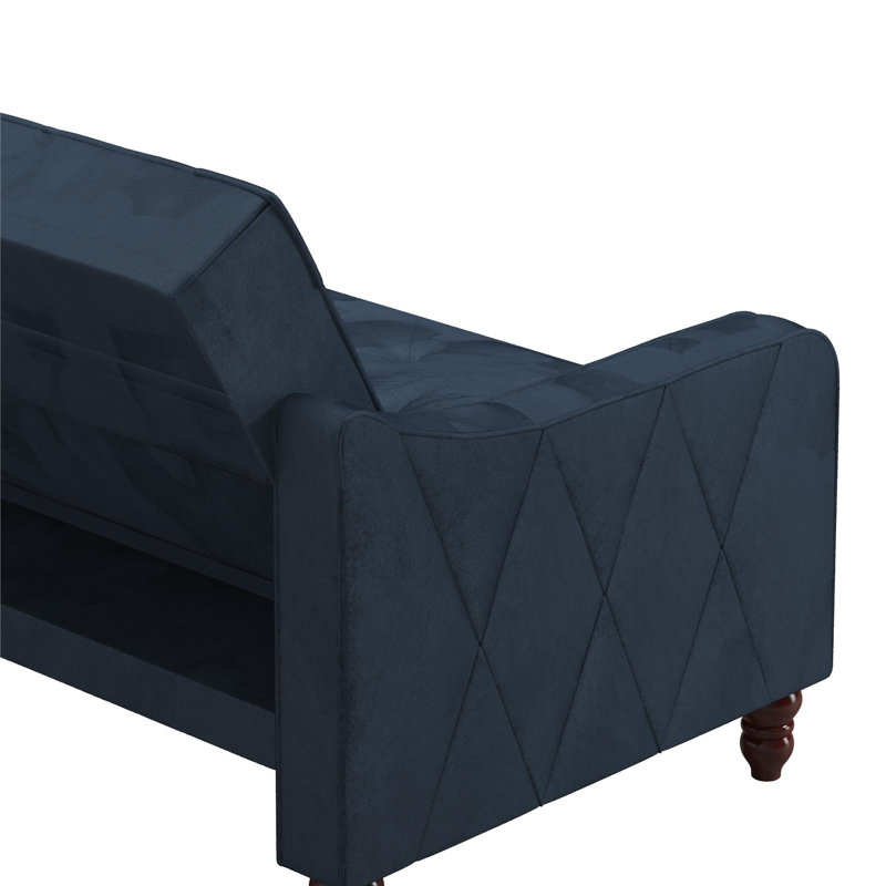 Comacho 3 Seater Velvet Sleeper, Blue