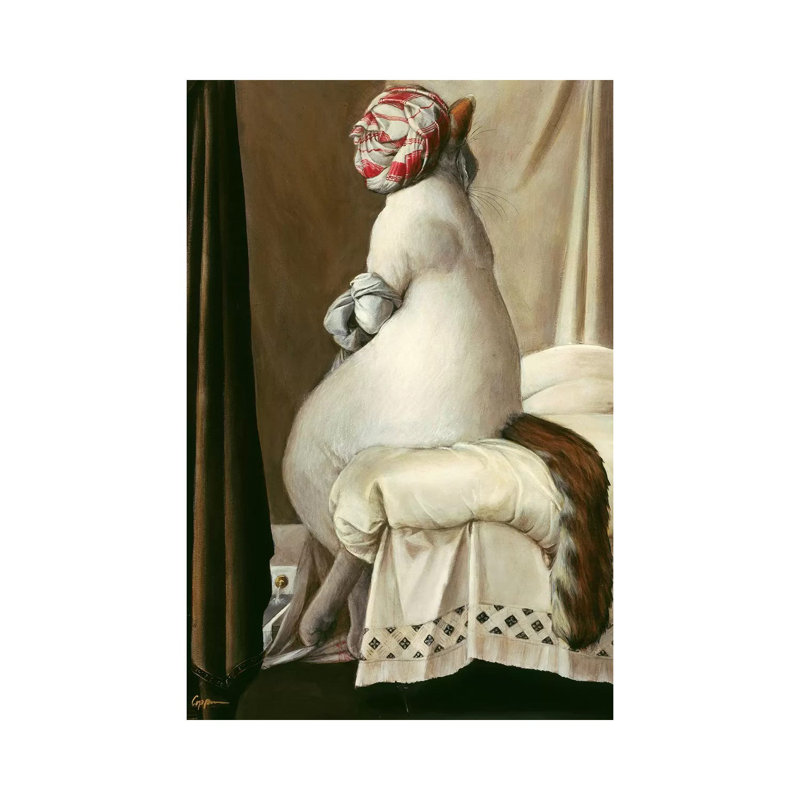 Cat Bath by Melinda Copper - Wrapped Canvas Gallery-Wrapped Canvas Giclée, 101.6 cm H x 66.04 cm W x 1.91 cm D