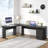 83" Reversible L-Shaped Desk With Rolling File Cabinet & Drawers - Large Executive Corner Desk, Home Office Workstation-1504293636