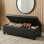 Banc rembourré avec rangement en mousse à haute densité de 48 po Avalon