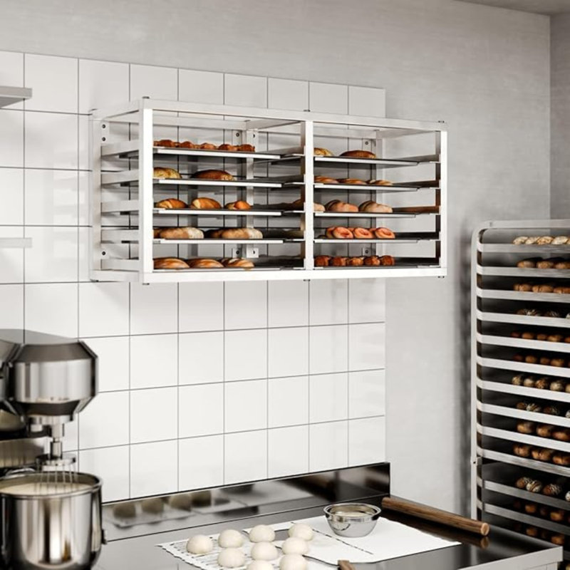 Support à chignon mural en aluminium Express l 40 po x H 18 po - Peut contenir 10 moules